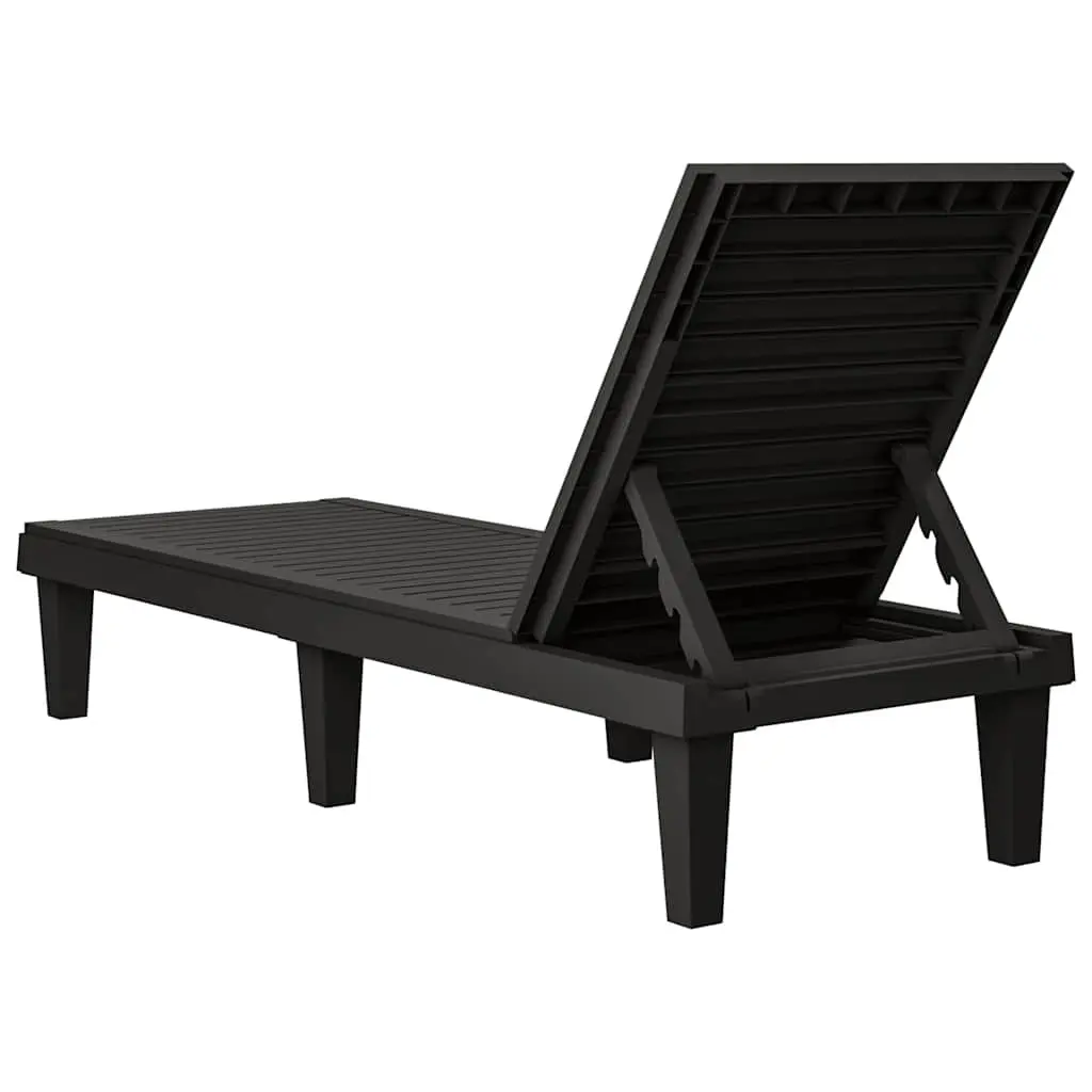Black Adjustable Sun Lounger