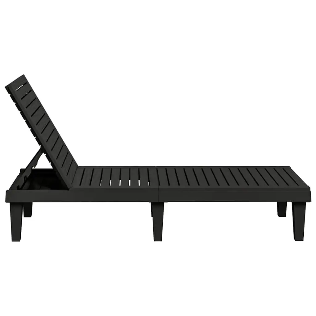 Black Adjustable Sun Lounger