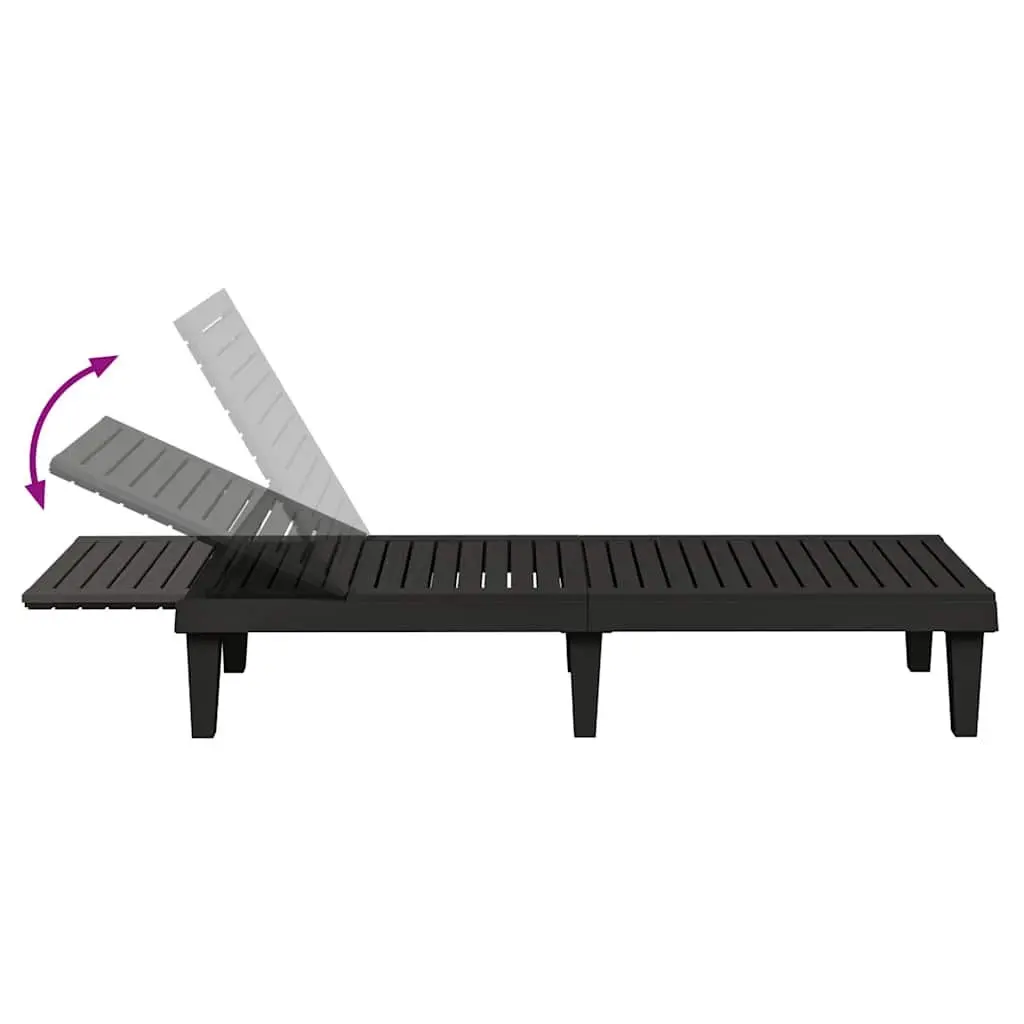 Black Adjustable Sun Lounger