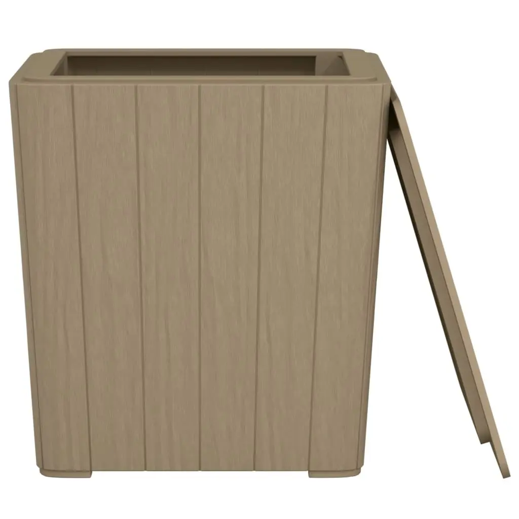 Garden Storage Table with Removable Lid Outdoor Furniture Brown