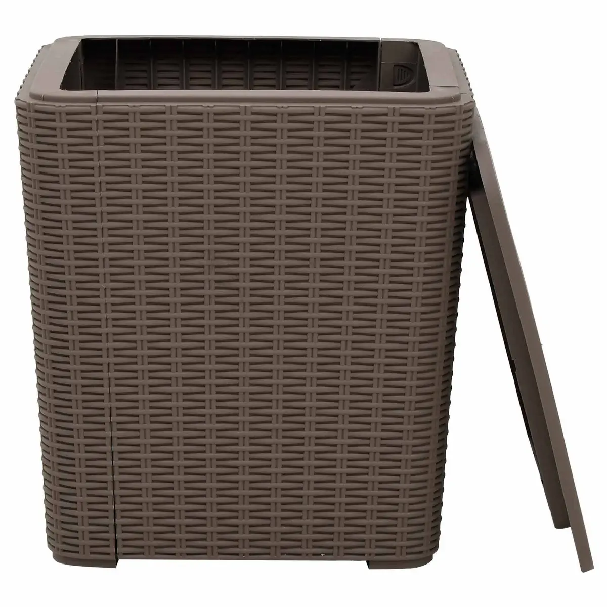 Garden Storage Table Outdoor Furniture Removable Lid Brown Side Table
