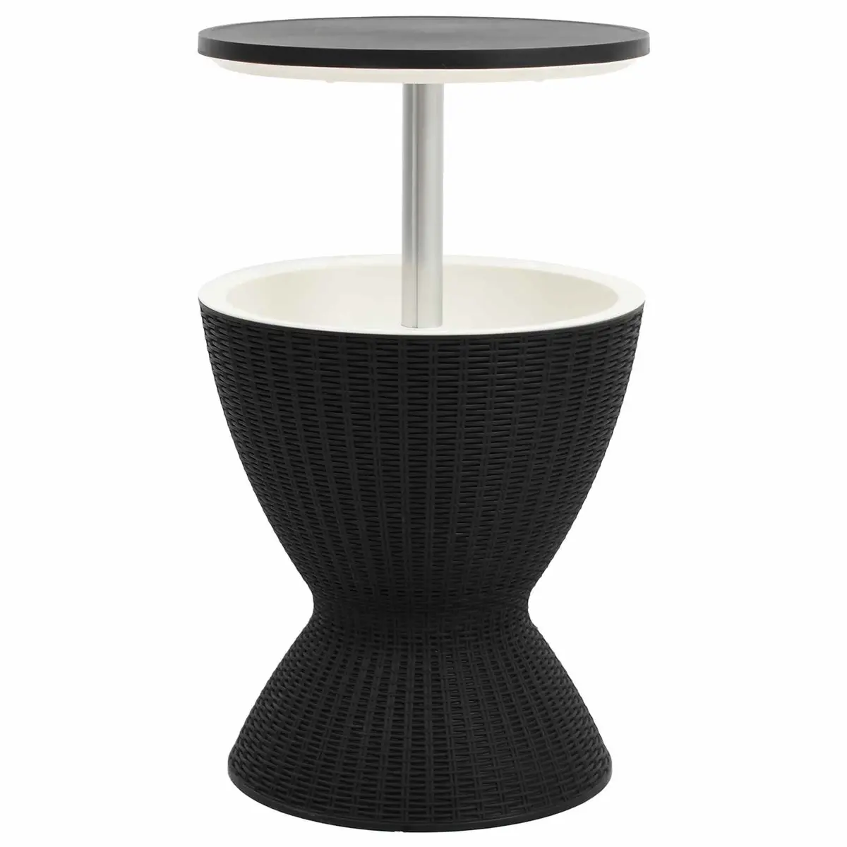 3-in-1 Ice Cooler Table Outdoor Black