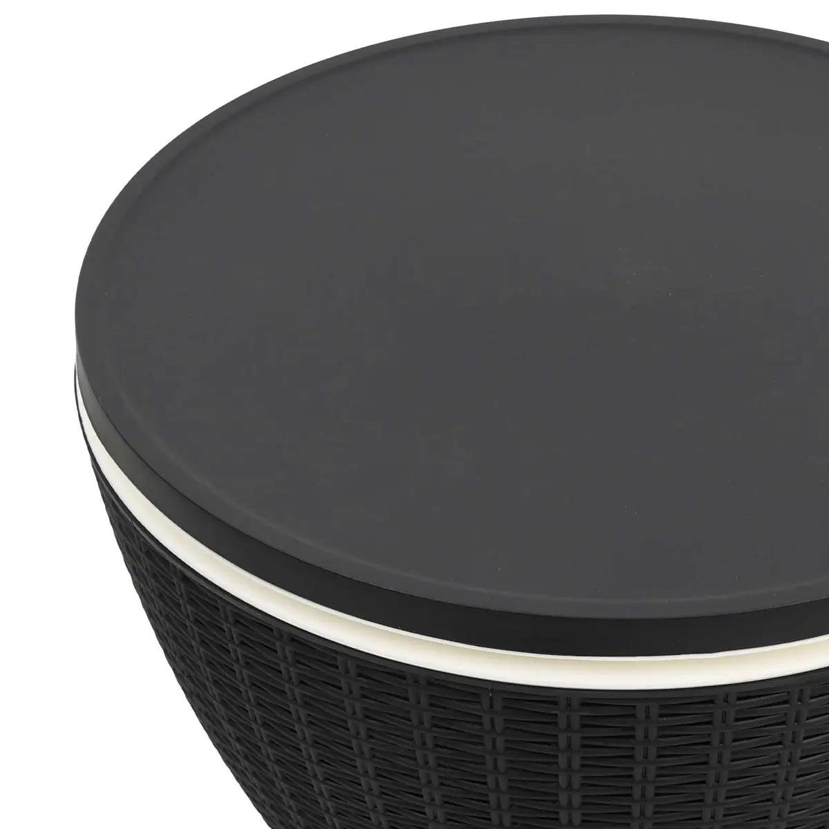 3-in-1 Ice Cooler Table Outdoor Black