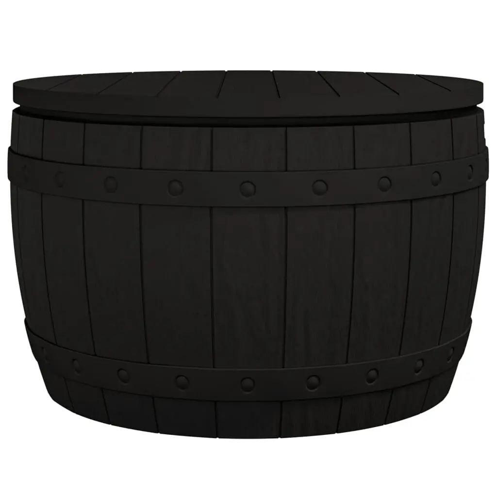 Garden Storage Box Outdoor Bench Seat Table Black