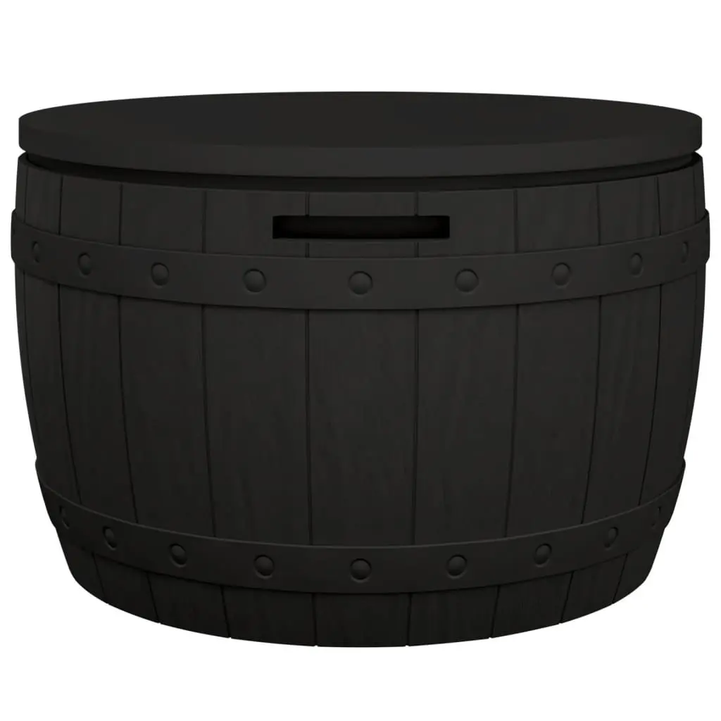 Garden Storage Box Outdoor Bench Seat Table Black