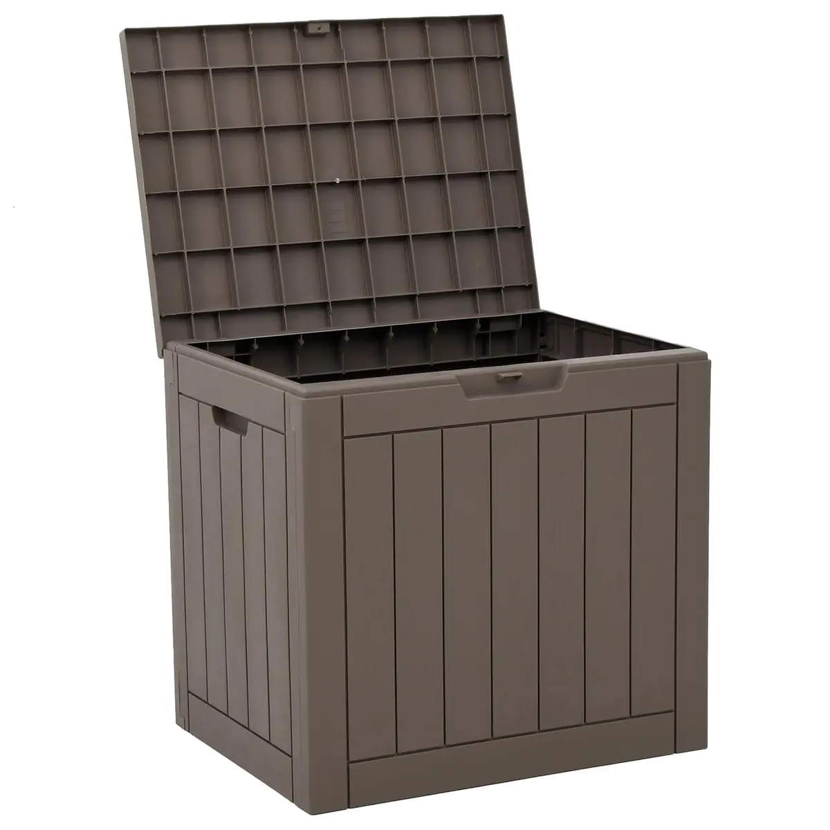 Outdoor Storage Box Grey Garden Furniture Bench Seat 55.5 x 43 x 53 cm Polypropylene