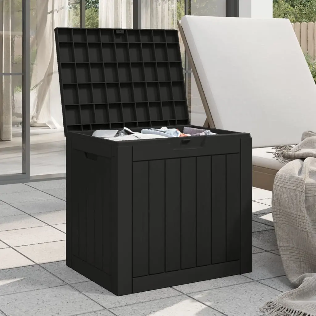 Garden Storage Box Outdoor Furniture 55.5 x 43 x 53 cm Black