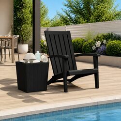Specifications of Black Adirondack Chair for Outdoor Use