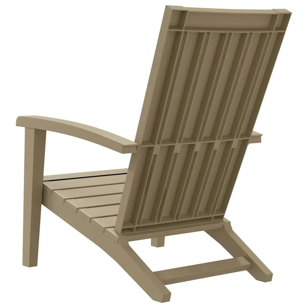 Outdoor Adirondack Chair Garden Lounge Seating Patio Furniture Light Brown