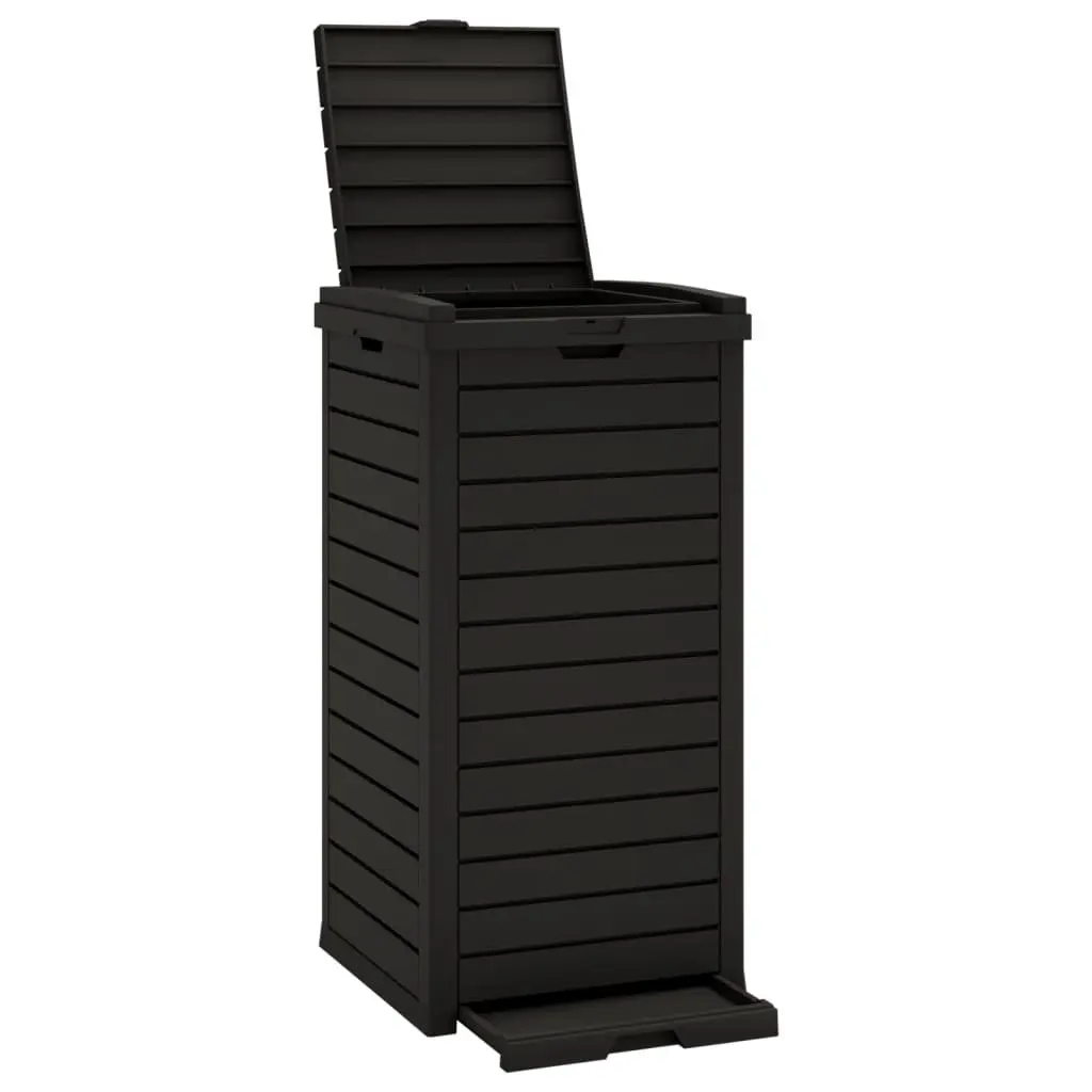 Black Outdoor Garbage Bin 41x41x86cm