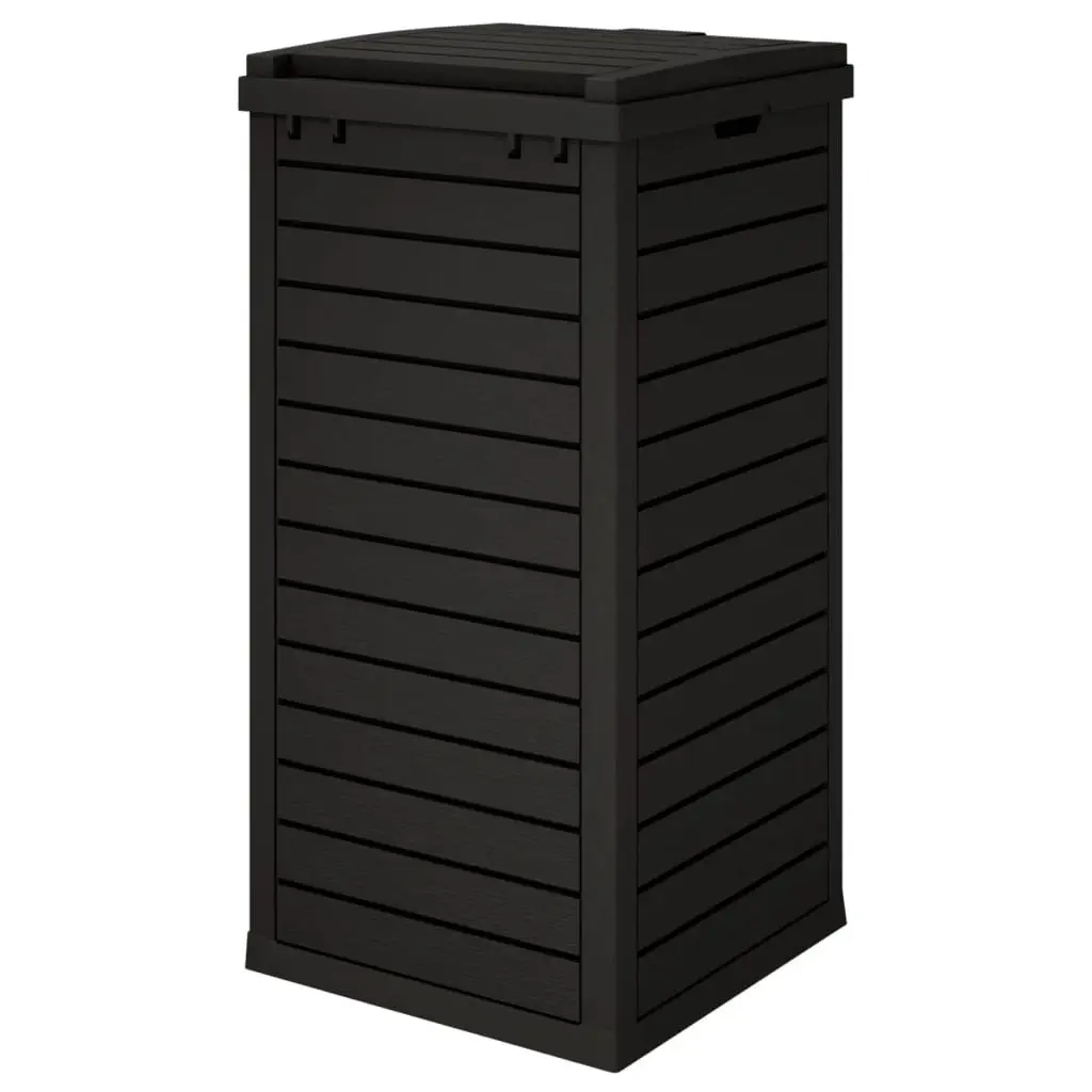 Black Outdoor Garbage Bin 41x41x86cm