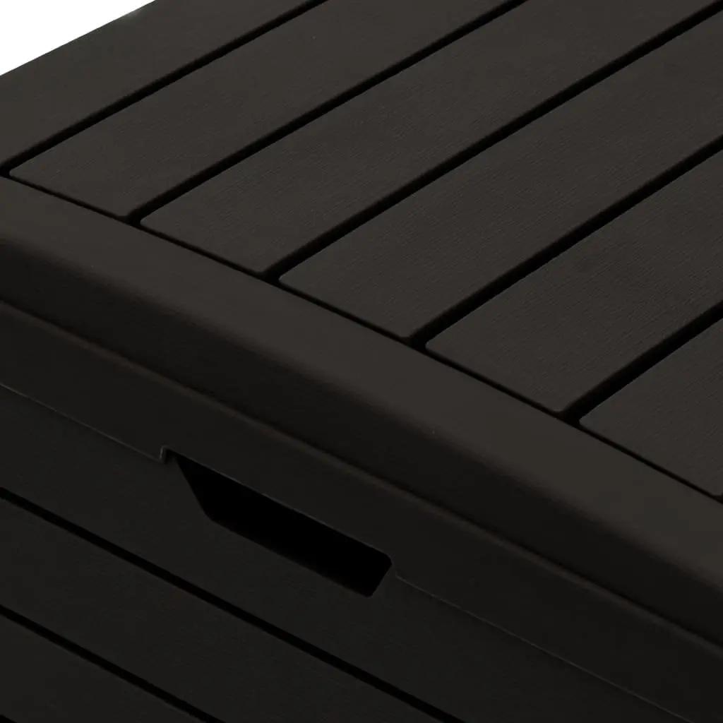 Black Outdoor Garbage Bin 41x41x86cm