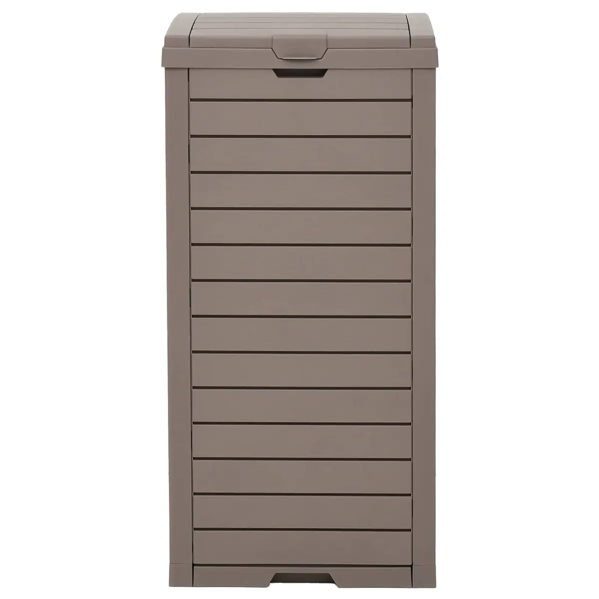 Outdoor Garbage Bin 118L Brown Double Lid Waste Rubbish Container Polypropylene