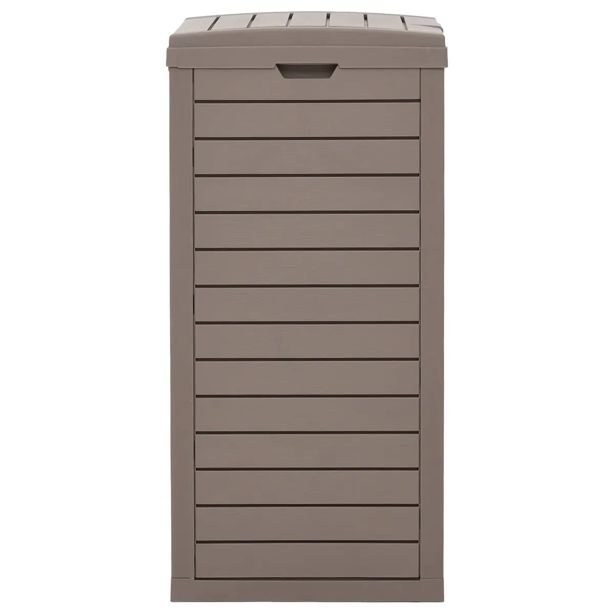 Outdoor Garbage Bin 118L Brown Double Lid Waste Rubbish Container Polypropylene
