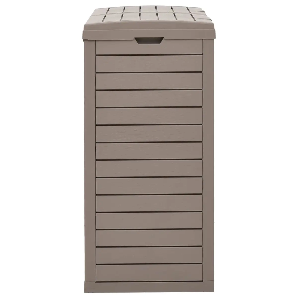 Outdoor Garbage Bin 78x41x86cm Double Lid Waste Container Light Brown Storage