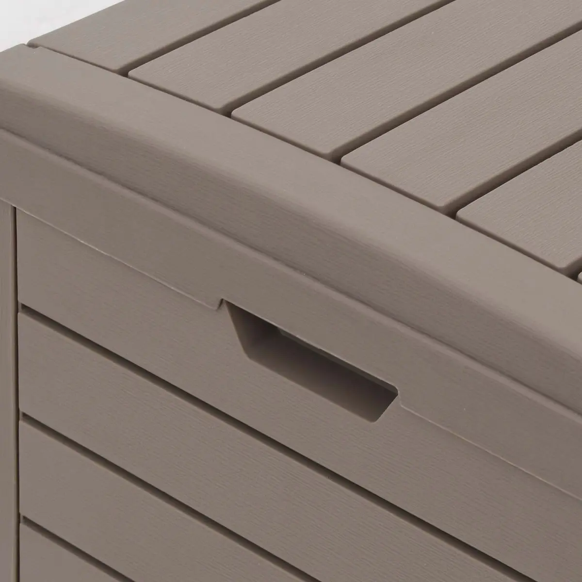 Outdoor Garbage Bin 78x41x86cm Double Lid Waste Container Light Brown Storage