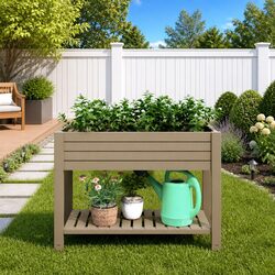 Raised Garden Bed Planter 110L x 45W x 79H cm, Brown