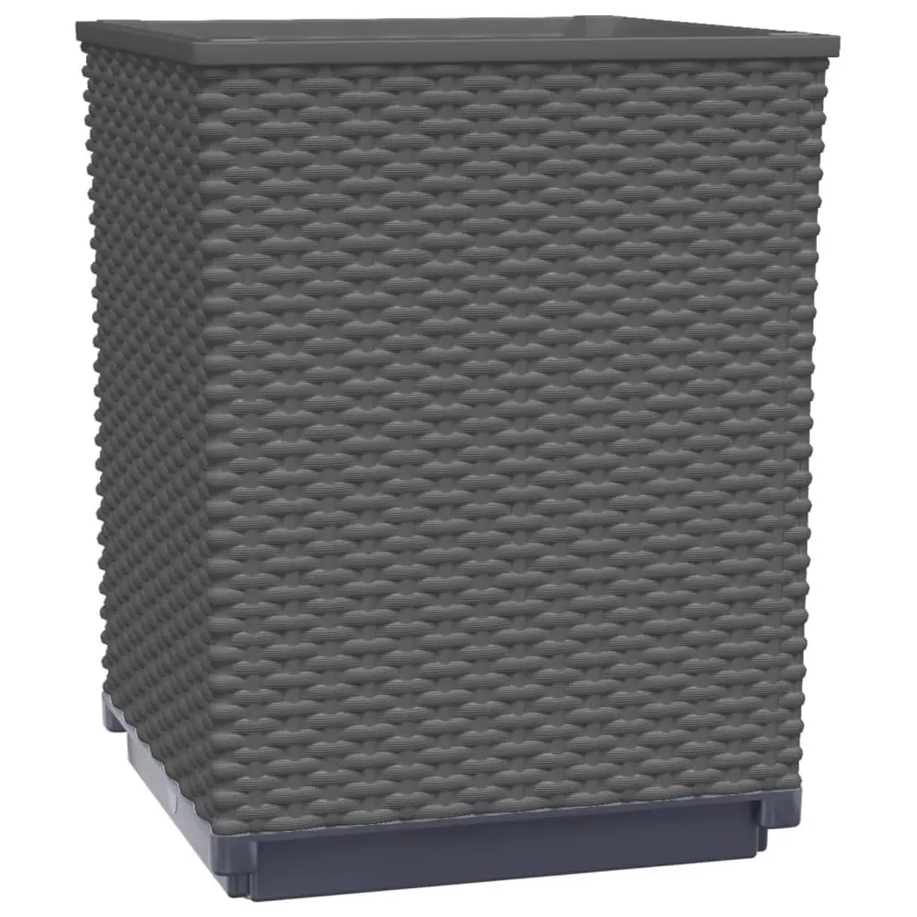 Black Polypropylene Planters Set 30x30x37cm, 2 Pieces