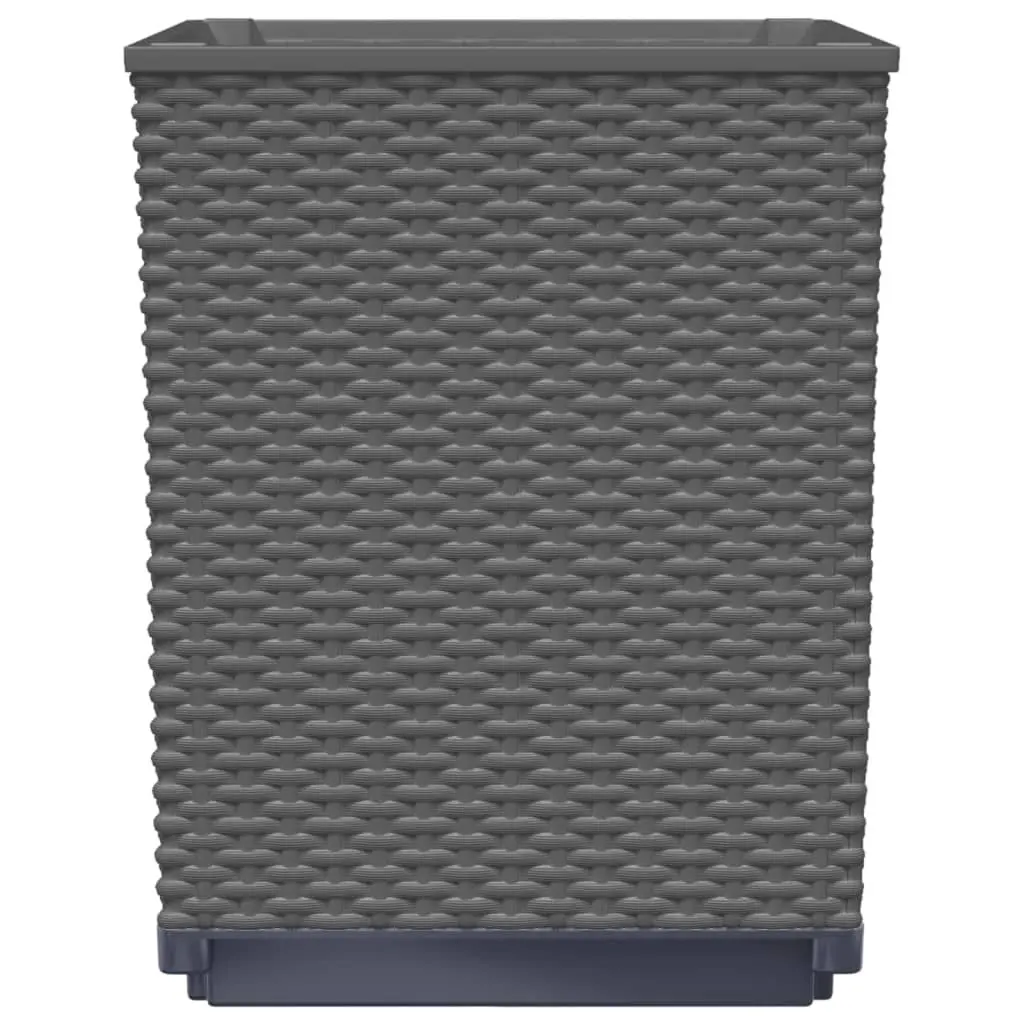 Black Polypropylene Planters Set 30x30x37cm, 2 Pieces