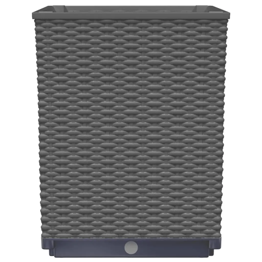 Black Polypropylene Planters Set 30x30x37cm, 2 Pieces