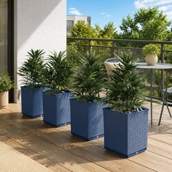 Specifications of 4 Grey Outdoor Planters for Garden Use