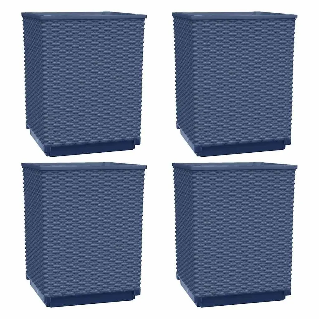 Planters Outdoor Garden Flower Boxes Grey 4 Piece