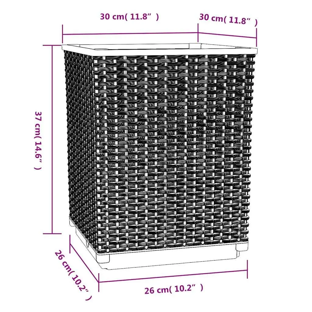 Planters Outdoor Garden Flower Boxes Grey 4 Piece