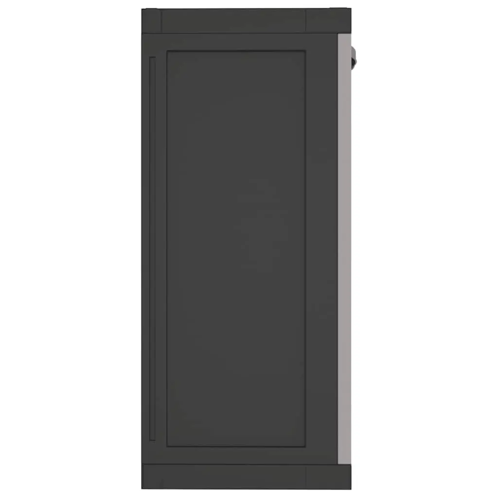 Outdoor Storage Cabinet Grey Black Garden Cupboard Lockable Adjustable Shelves