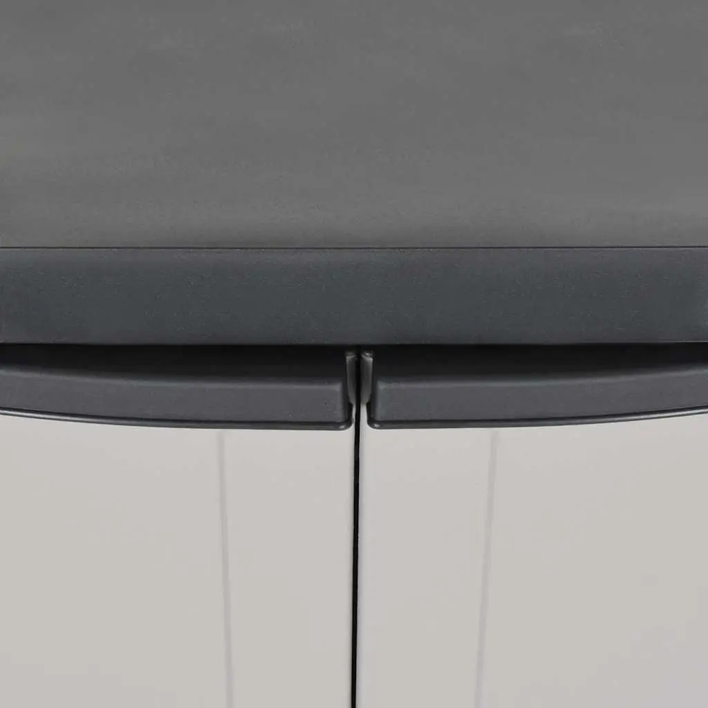 Outdoor Storage Cabinet Grey Black Garden Cupboard Lockable Adjustable Shelves
