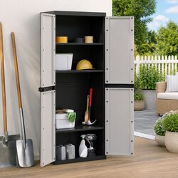 Specifications of Grey and Black Outdoor Storage Cabinet