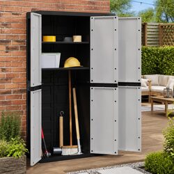 Specifications for Outdoor Storage Cabinet: Grey & Black