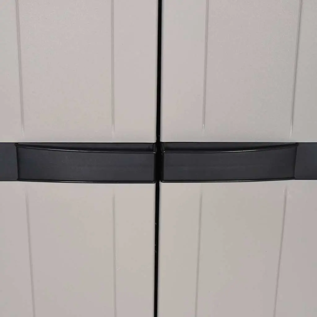 Outdoor Storage Cabinet Grey Black Garden Cupboard Weather-Resistant Organiser