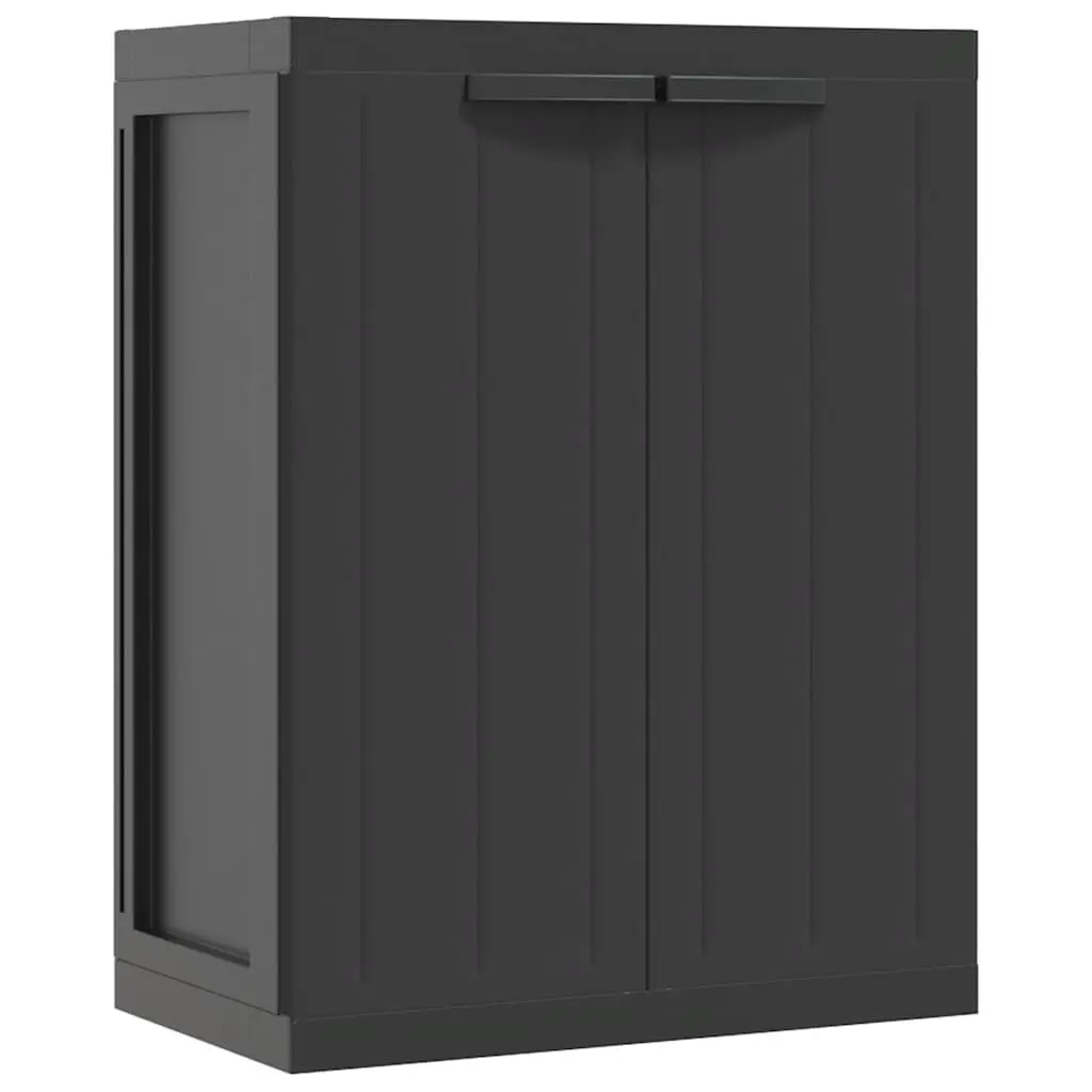 Outdoor Storage Cabinet for Garden 65x37x85cm Lockable Black