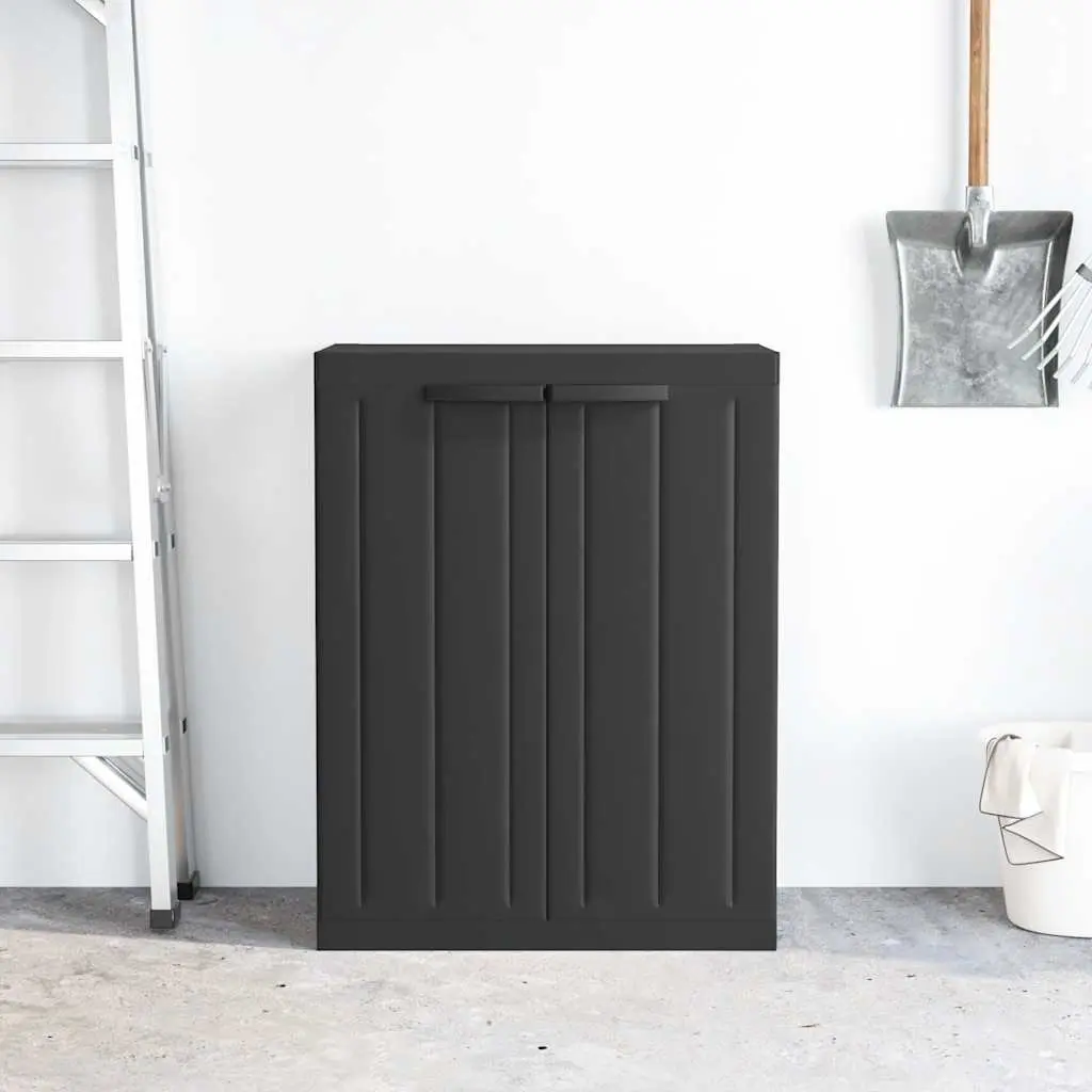 Outdoor Storage Cabinet for Garden 65x37x85cm Lockable Black