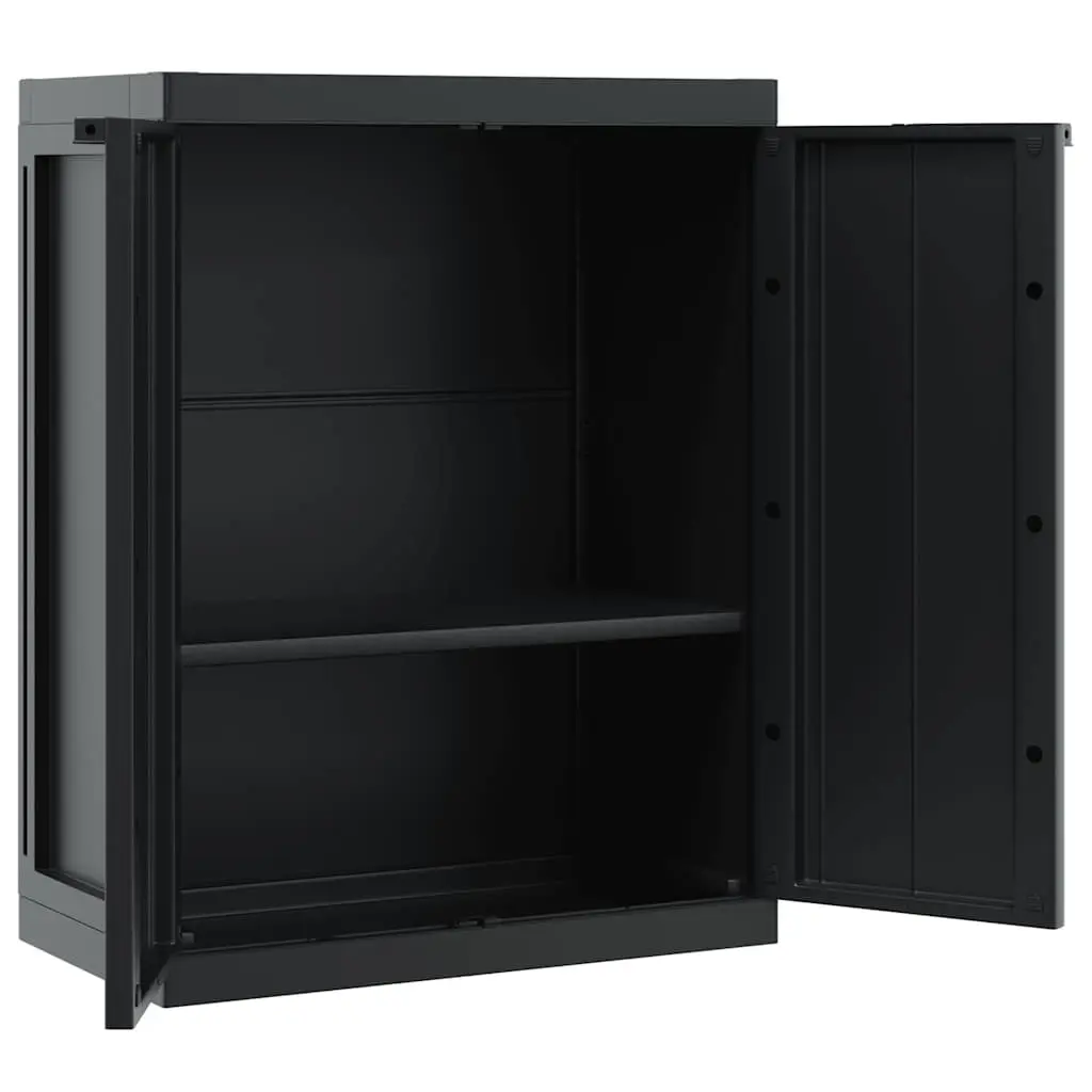 Outdoor Storage Cabinet for Garden 65x37x85cm Lockable Black