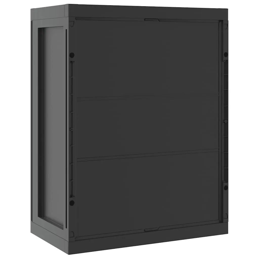 Outdoor Storage Cabinet for Garden 65x37x85cm Lockable Black