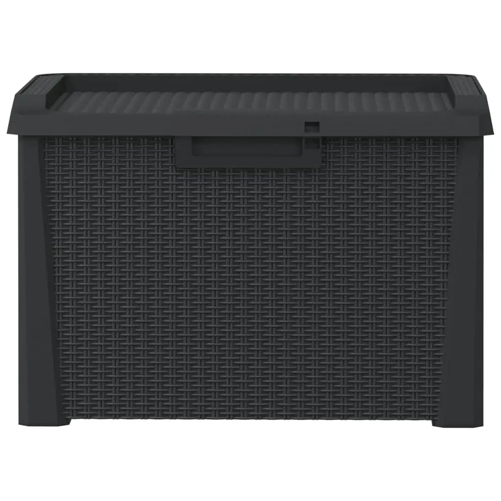 125L Anthracite Rattan Look Storage Box