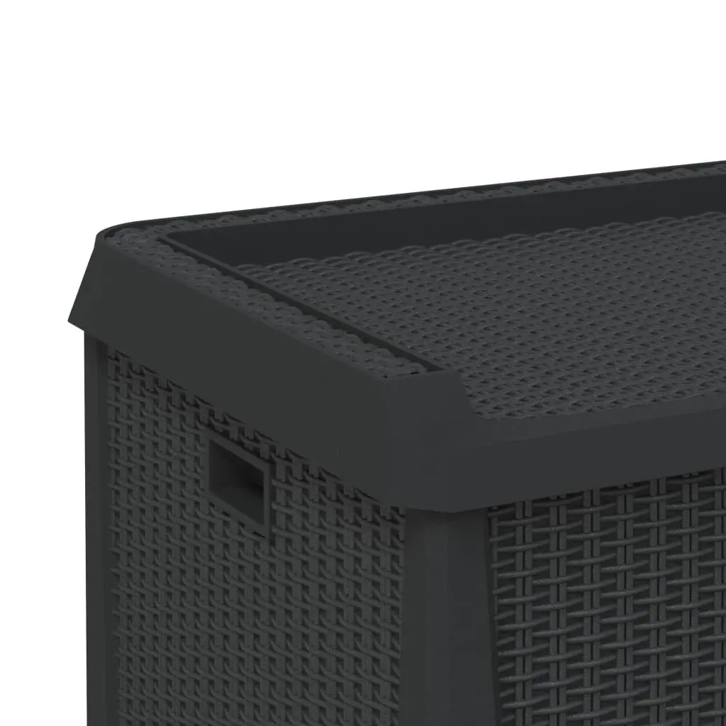 125L Anthracite Rattan Look Storage Box