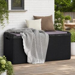 350L Garden Storage Box: Anthracite, Polypropylene, Lockable