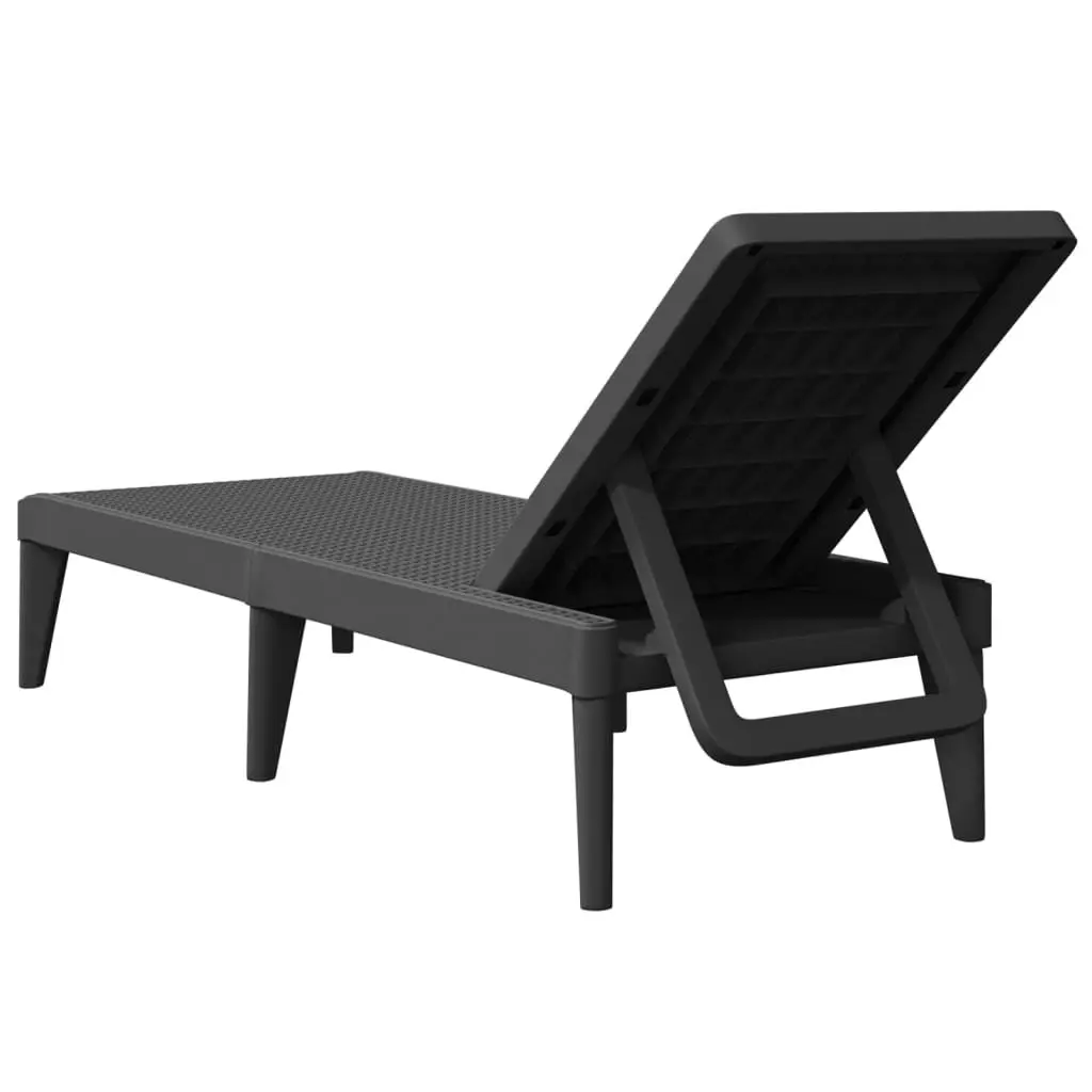 Sun Lounger Adjustable Reclining Chair Outdoor Garden Patio 186 x 60 x 29 cm