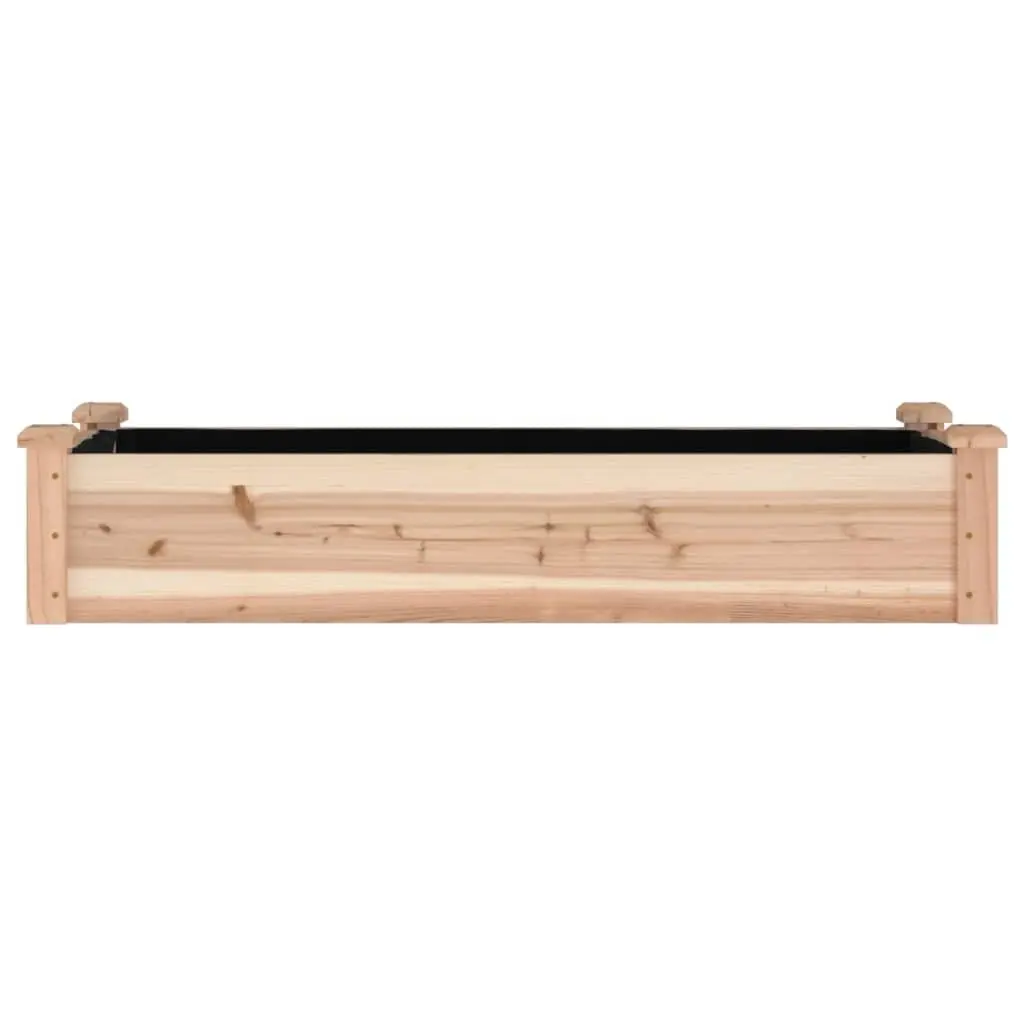 Solid Wood Garden Raised Bed for Vegetables Herbs Flowers 120x45x25 cm