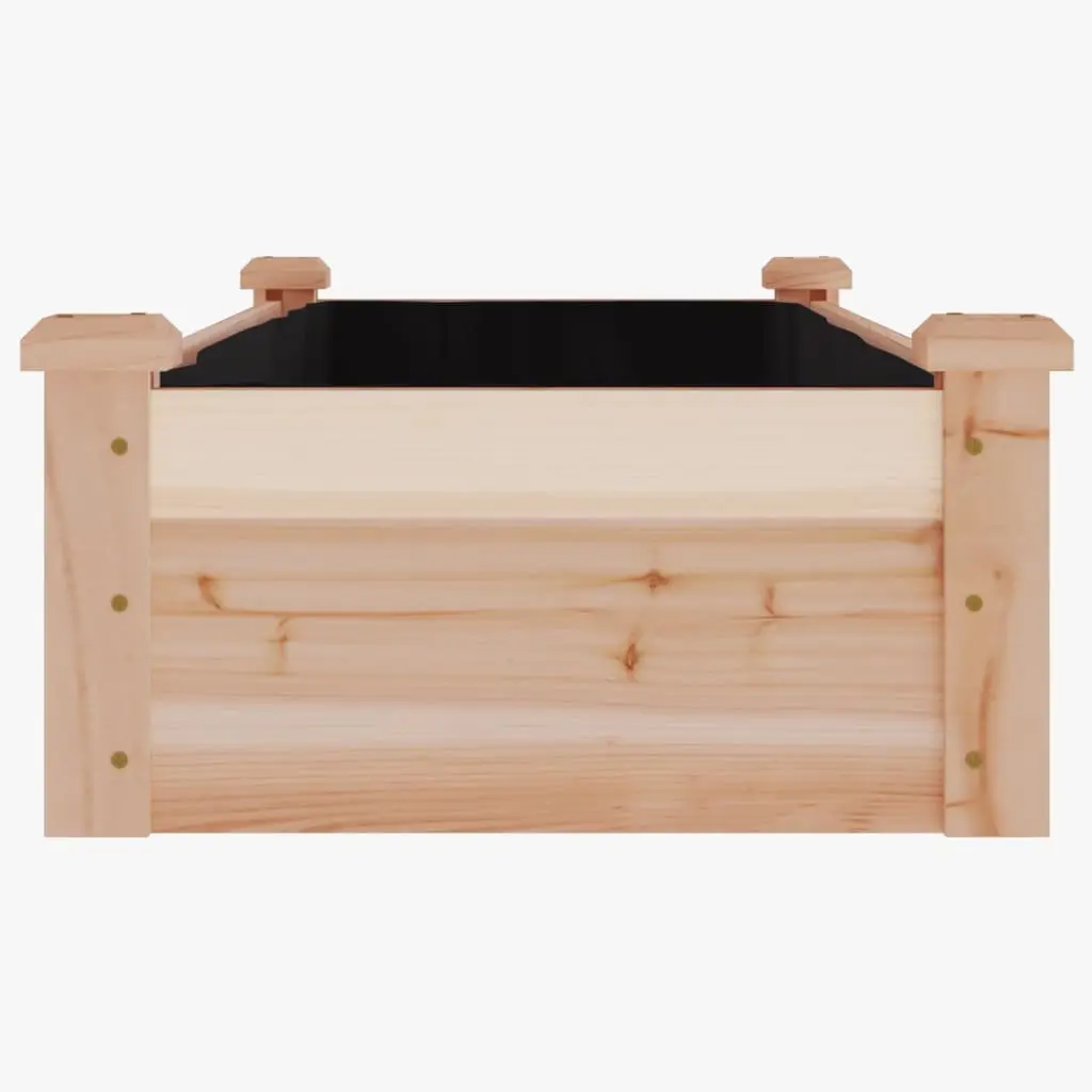 Solid Wood Garden Raised Bed for Vegetables Herbs Flowers 120x45x25 cm