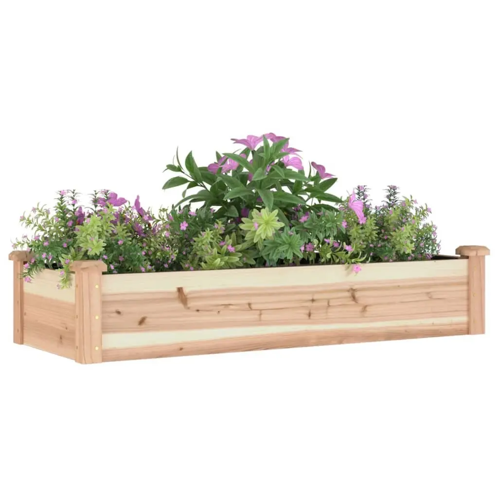 Solid Wood Garden Raised Bed for Vegetables Herbs Flowers 120x45x25 cm