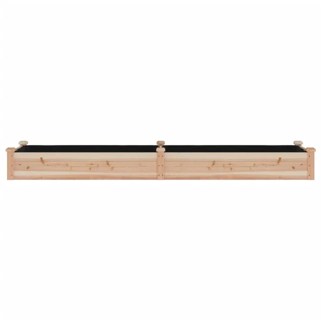 Solid Wood Garden Raised Bed with Liner 240x60x25cm
