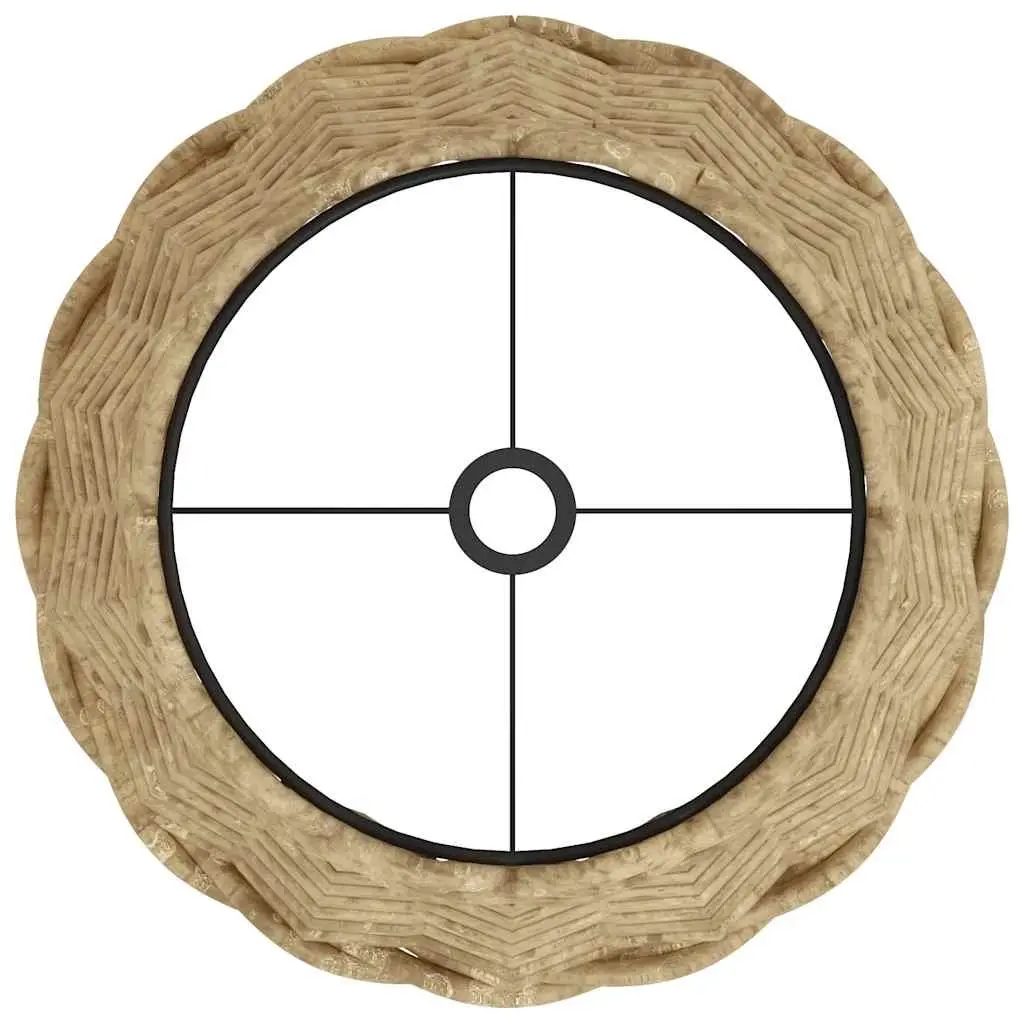 Wicker Lamp Shade Brown Ceiling Table Light Fixture 20 cm Diameter 15 cm Height