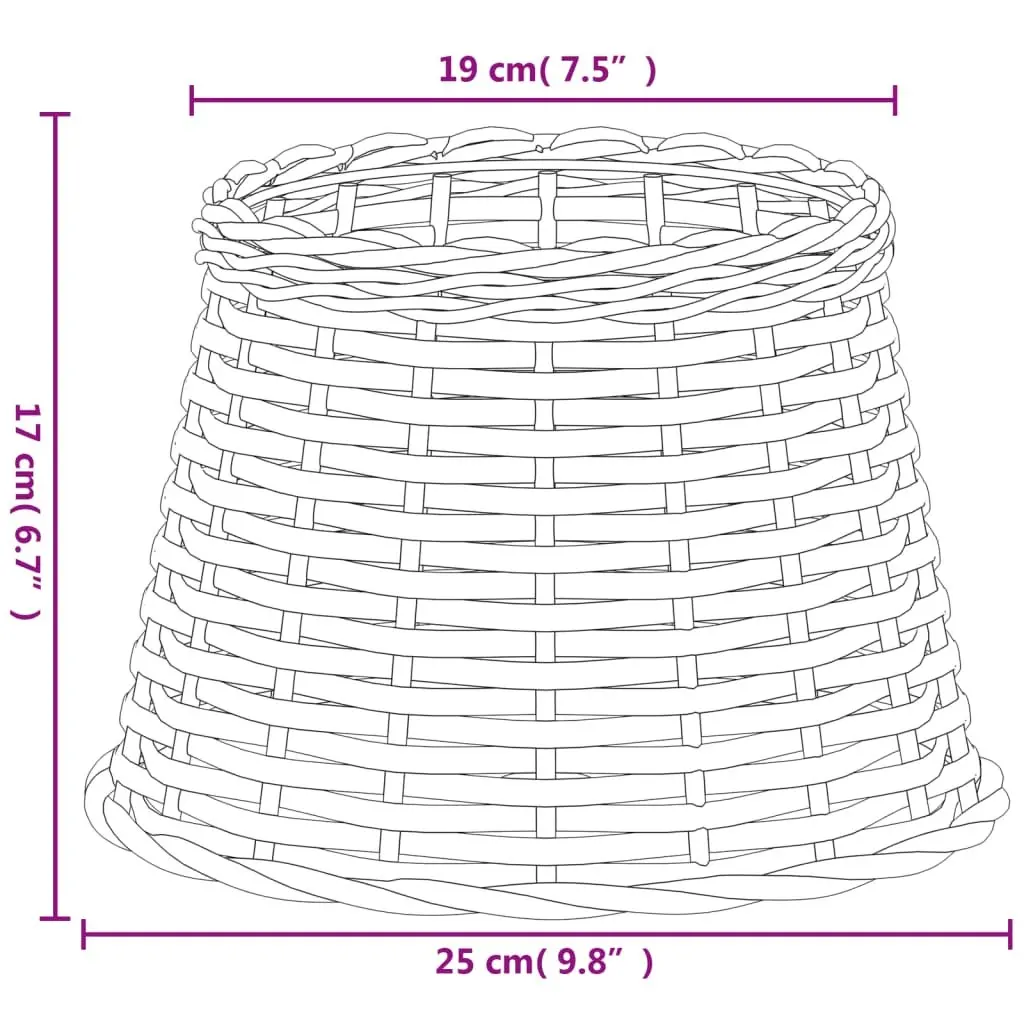 Wicker Lamp Shade Brown Ceiling Light Pendant Table Fixture Home Decor Ø25x17cm