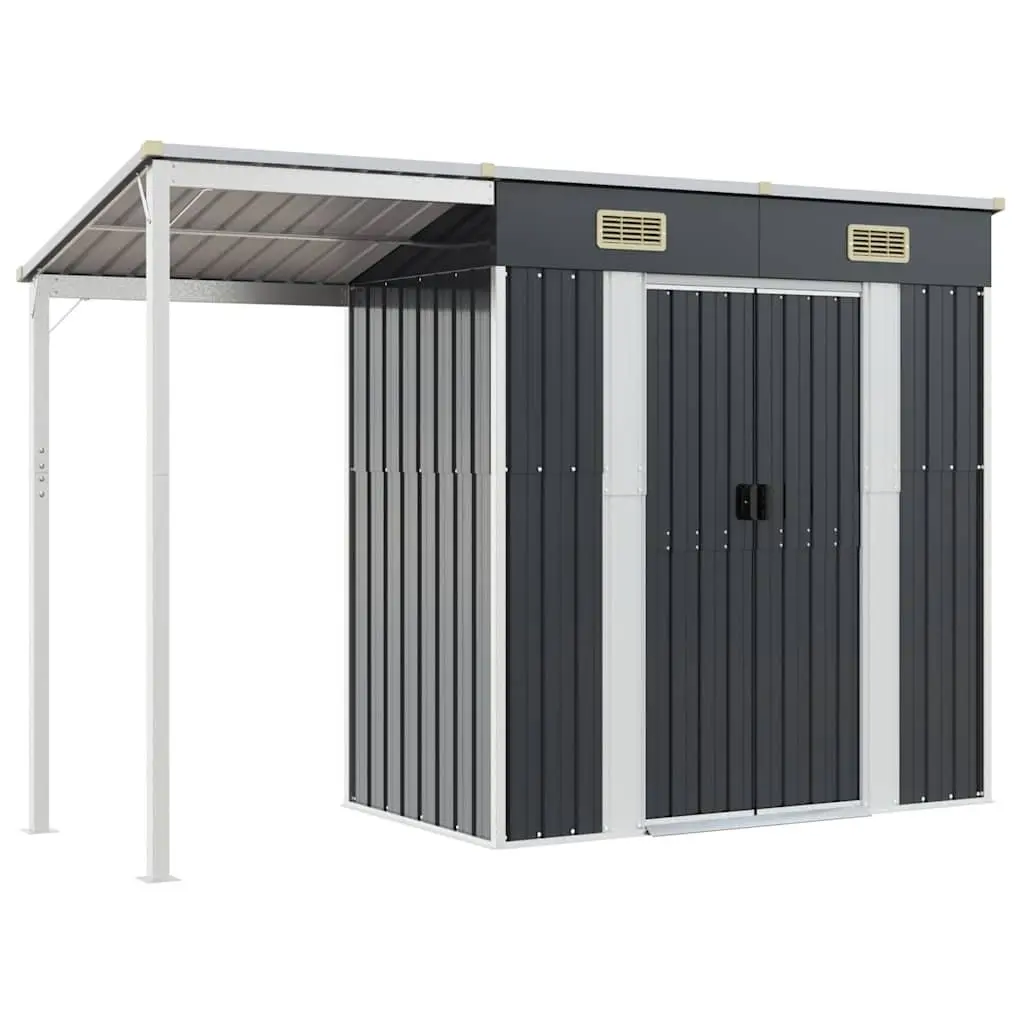 Garden Shed Outdoor Storage 277x107x181cm Anthracite Steel