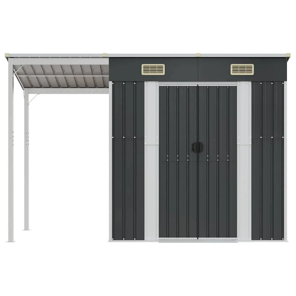 Garden Shed Outdoor Storage 277x107x181cm Anthracite Steel