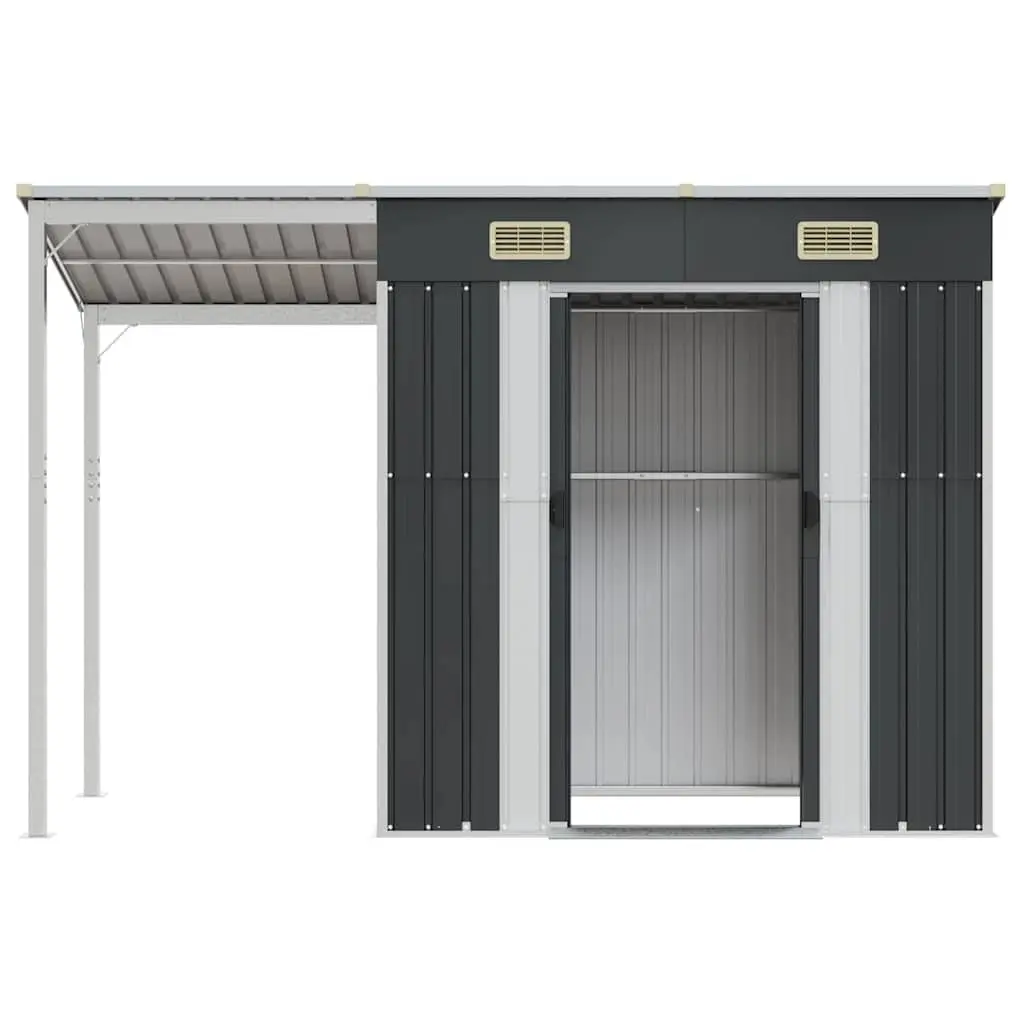 Garden Shed Outdoor Storage 277x107x181cm Anthracite Steel
