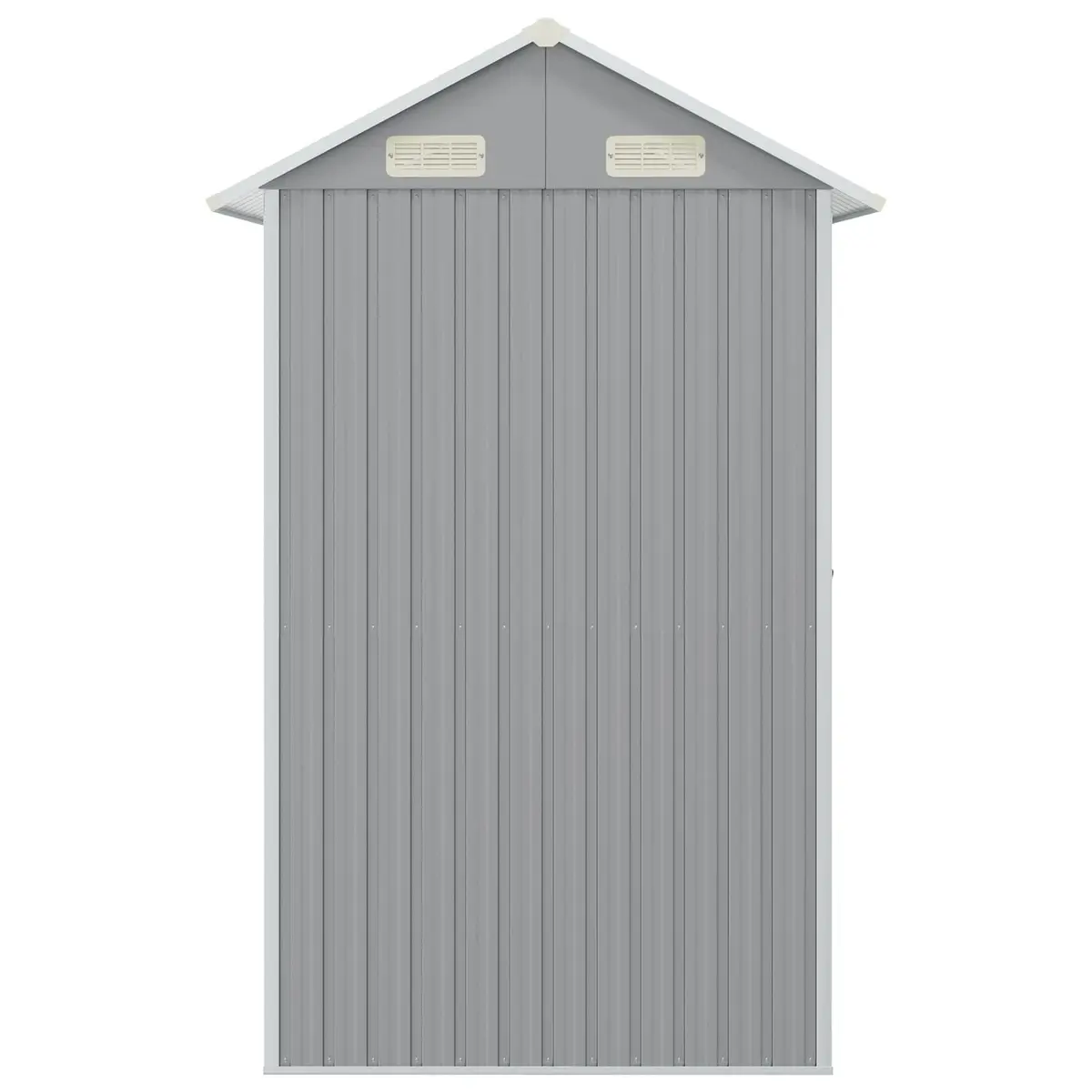 Garden Shed Grey 192x152.5x237cm Galvanised Steel Outdoor Storage Tool House
